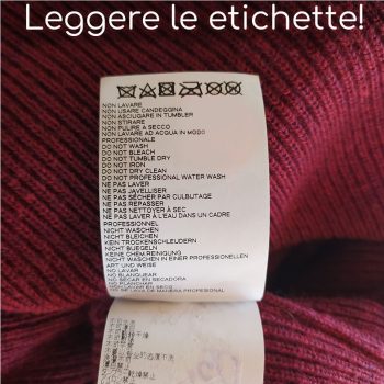 Leggere le etichette dei vestiti