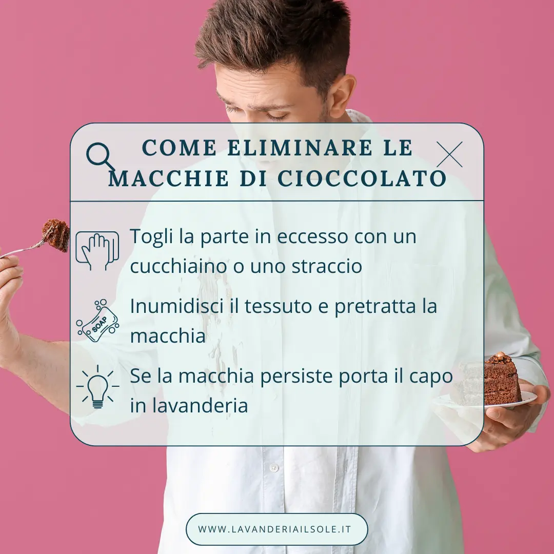 3 consigli per eliminare le macchie di cioccolato dai vestiti
